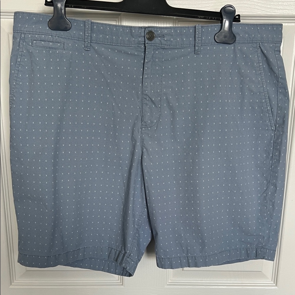 Original Penguin Light Blue Patterned Flat Front Shorts